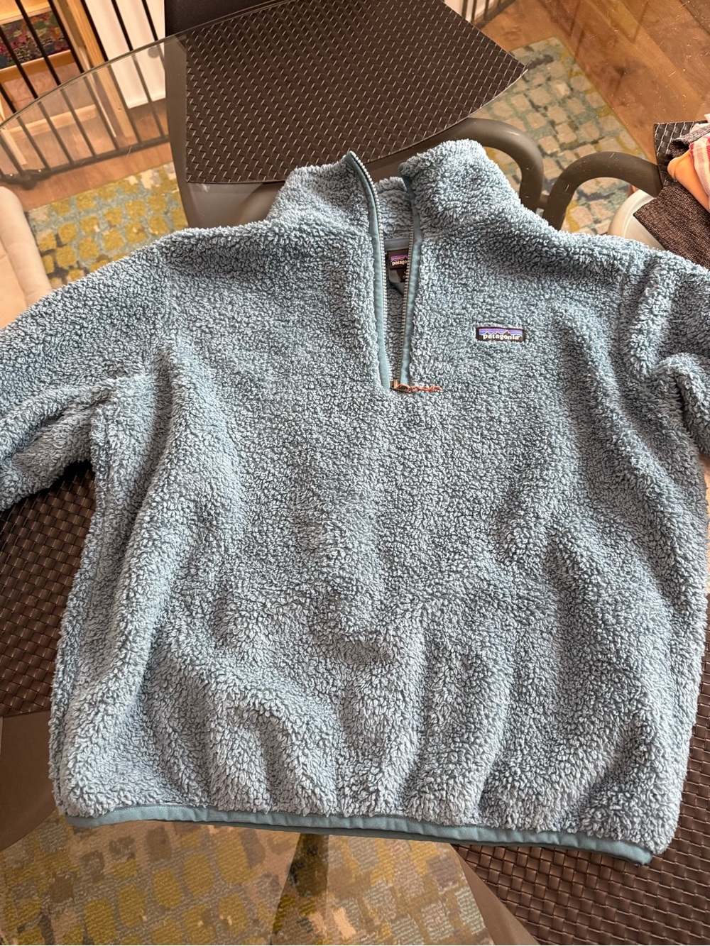 Patagonia Light Blue Sherpa Pullover Jacket